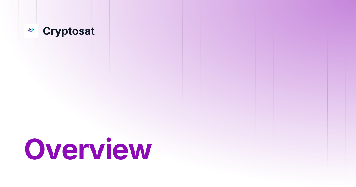 Overview | Cryptosat